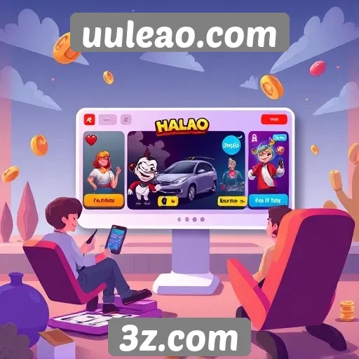 Interface do usuário no site de jogos uuleao.com